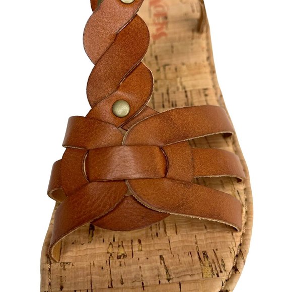 Korks Sawyer Womens Braided Strappy Sandals Size 7 Brown Stylish & Casual Shoes - Picture 8 of 15